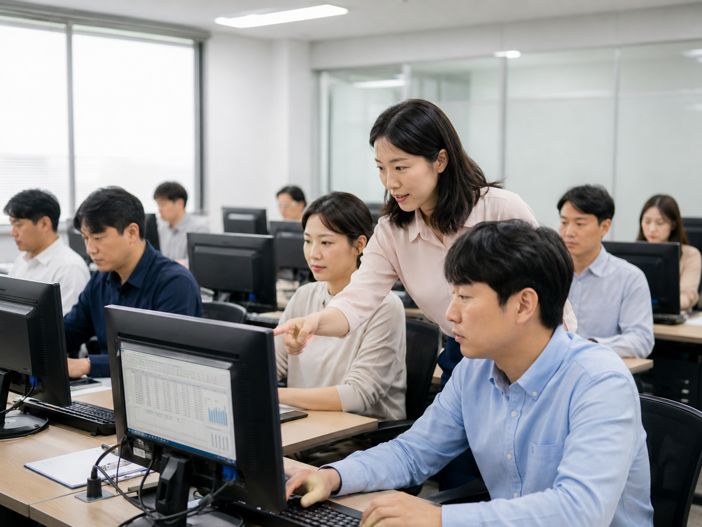 실무 수업 장면